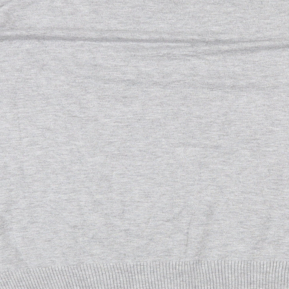 F&F Womens Grey Mock Neck  Viscose Pullover Jumper Size 18