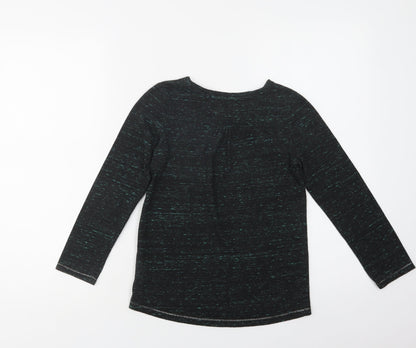 Next Girls Green  Polyester Basic Blouse Size 8 Years Crew Neck  - Smile