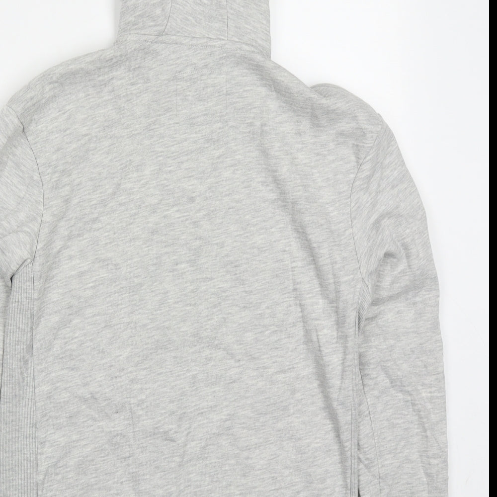 Marks and Spencer Boys Grey  Cotton Full Zip Hoodie Size 11-12 Years  Zip