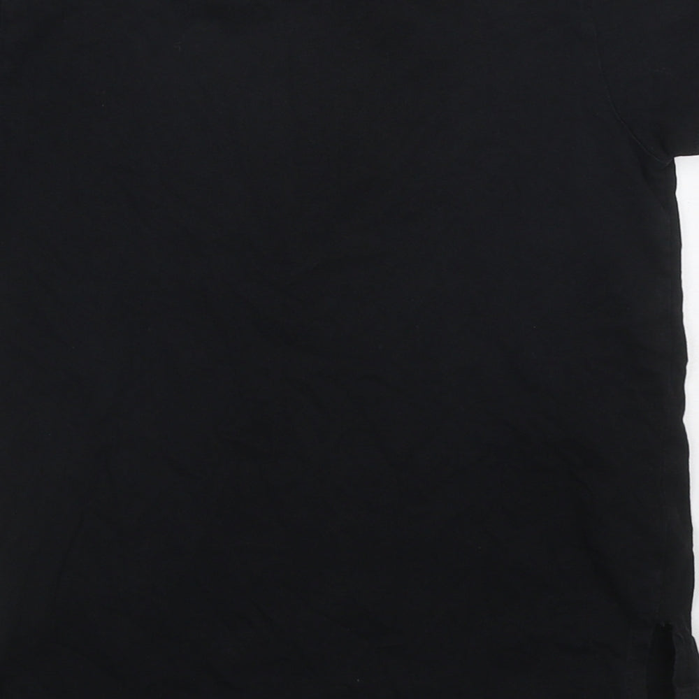 Primark Boys Black  Cotton Basic T-Shirt Size 7-8 Years Crew Neck Pullover - Playstation