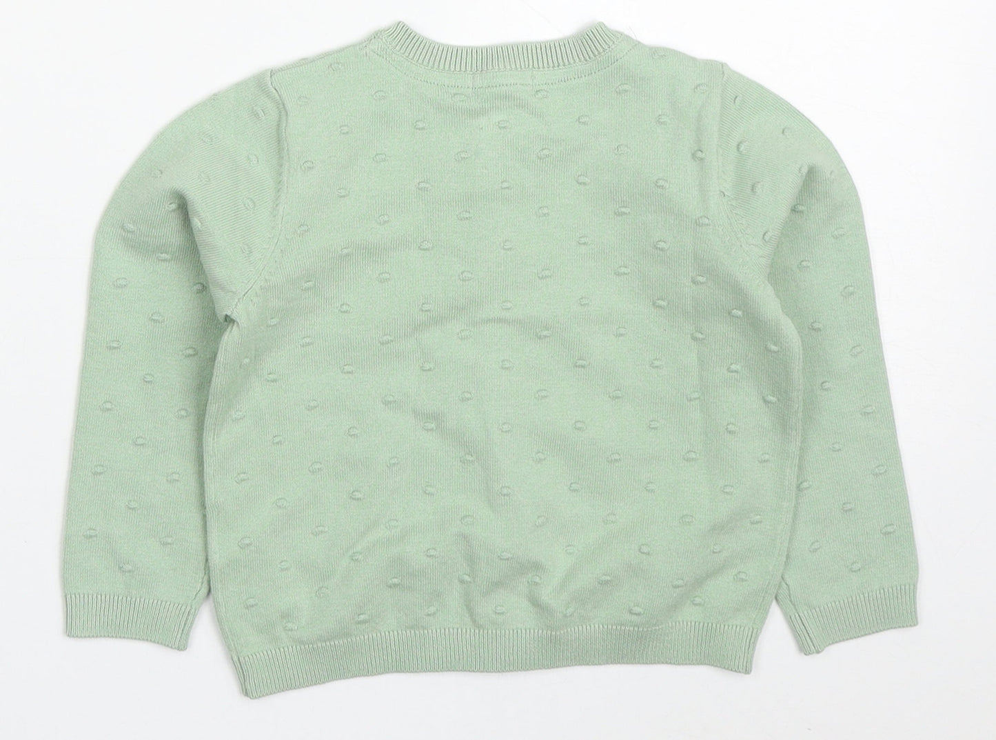 NEXT Girls Green  Cotton Cardigan Jumper Size 12-18 Months  Button