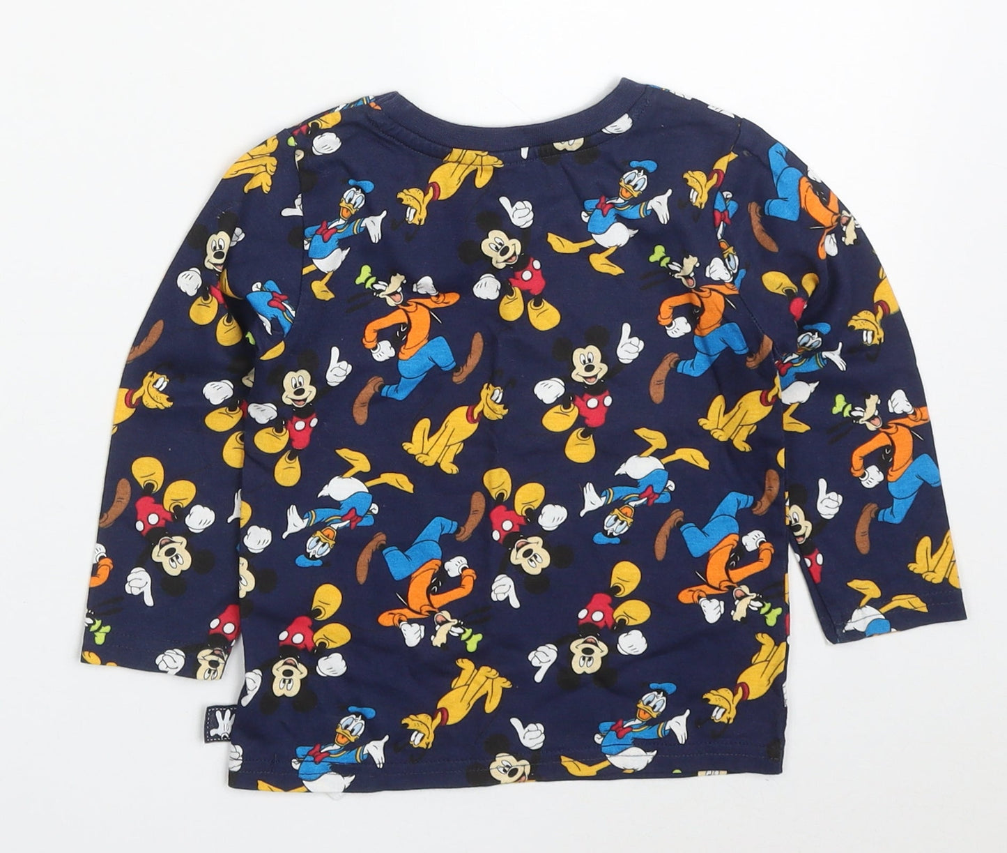 Primark Boys Multicoloured  Cotton Basic T-Shirt Size 18-24 Months Crew Neck Pullover - Mickey Mouse and Friends