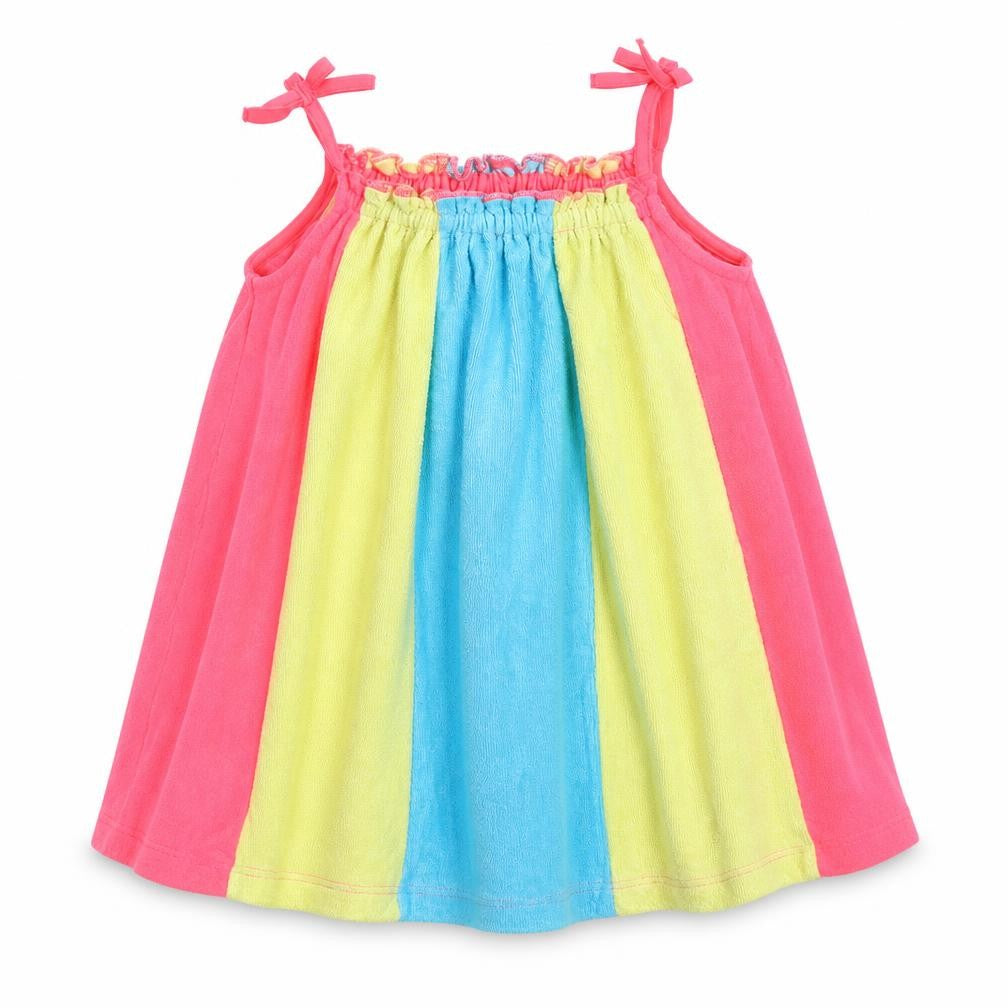 Marks & Spencer Girls Multicoloured Striped Cotton A-Line  Size 12-18 Months  Round Neck Pullover