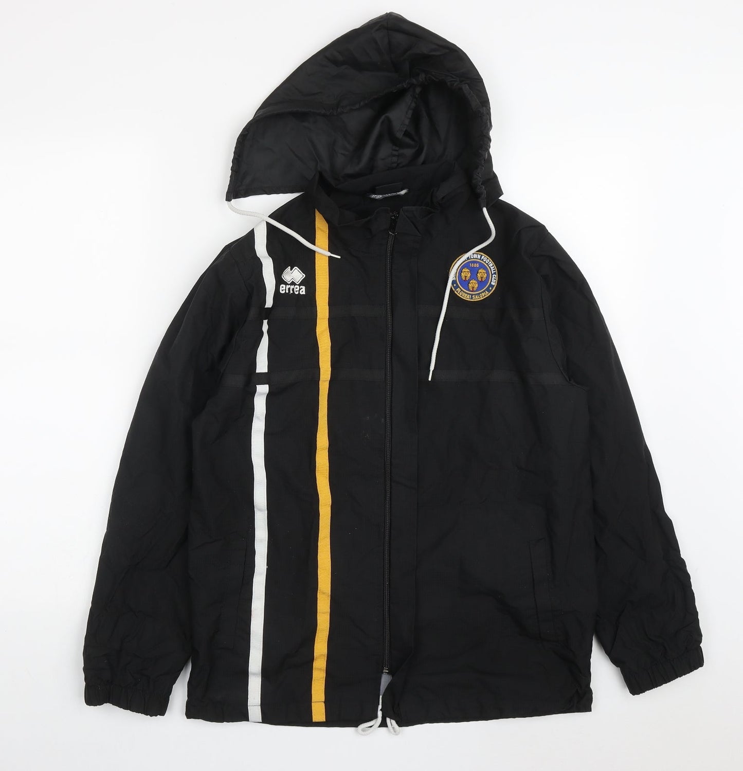 Errea Mens Black   Jacket Coat Size XS  Zip - Shrewsbury Town FC