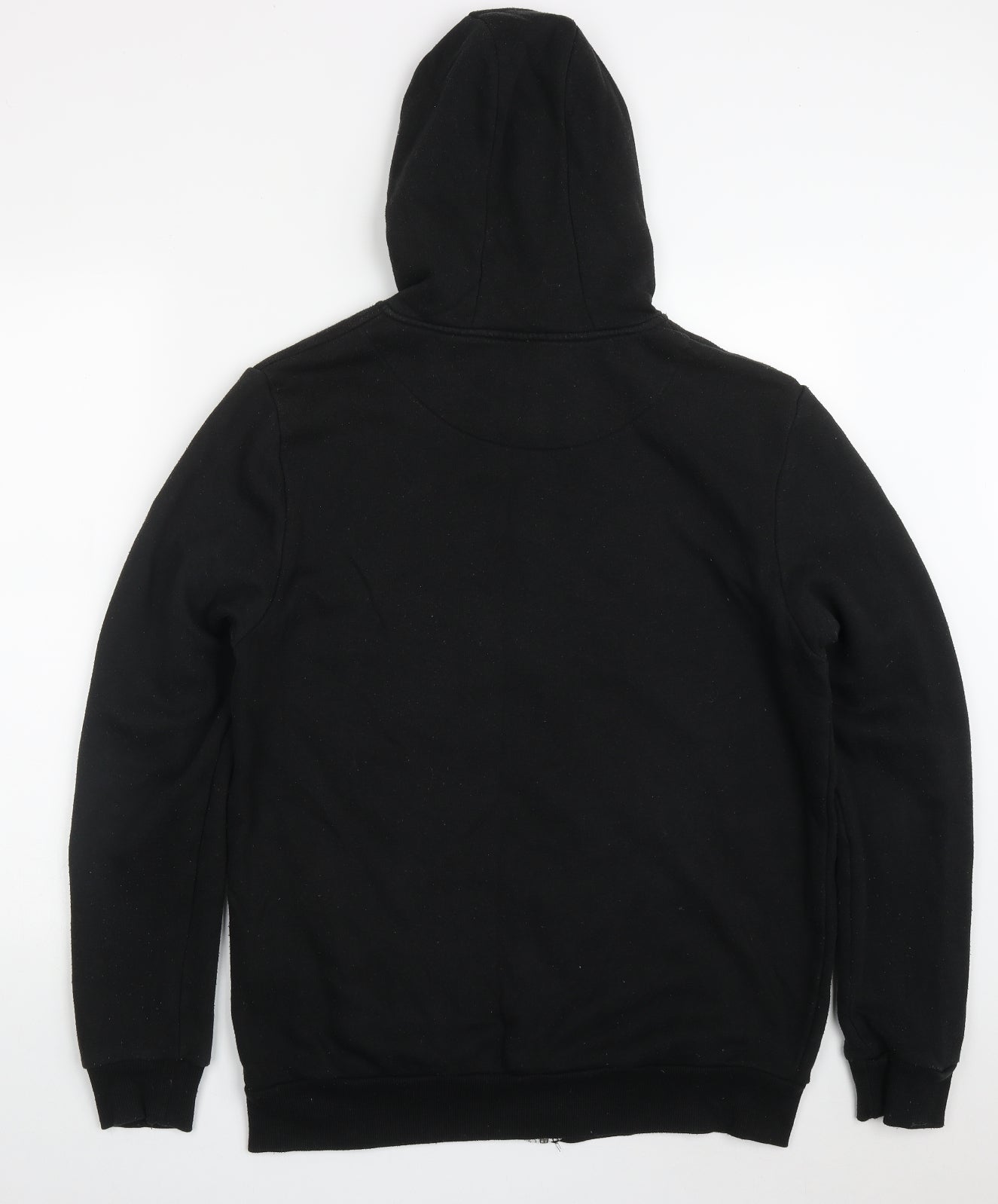Primark Mens Black  Cotton Full Zip Hoodie Size L