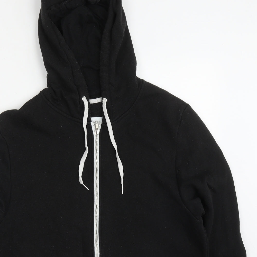 Primark Mens Black  Cotton Full Zip Hoodie Size L