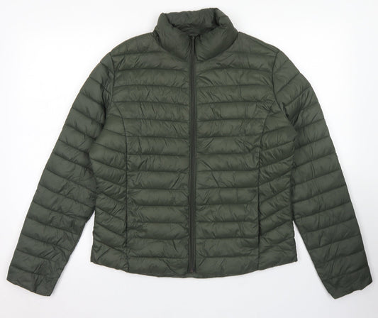 Primark Womens Green   Puffer Jacket Jacket Size M  Zip
