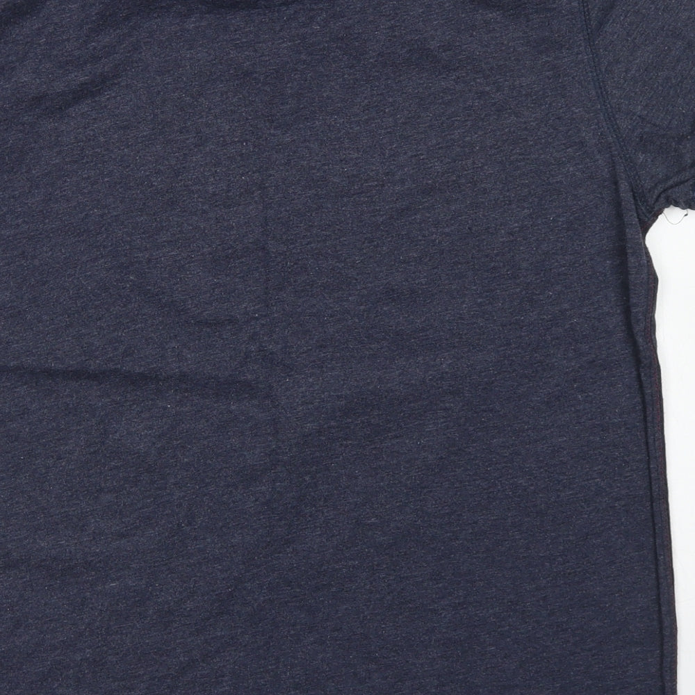 Drift King Mens Blue  Polyester  T-Shirt Size S Crew Neck