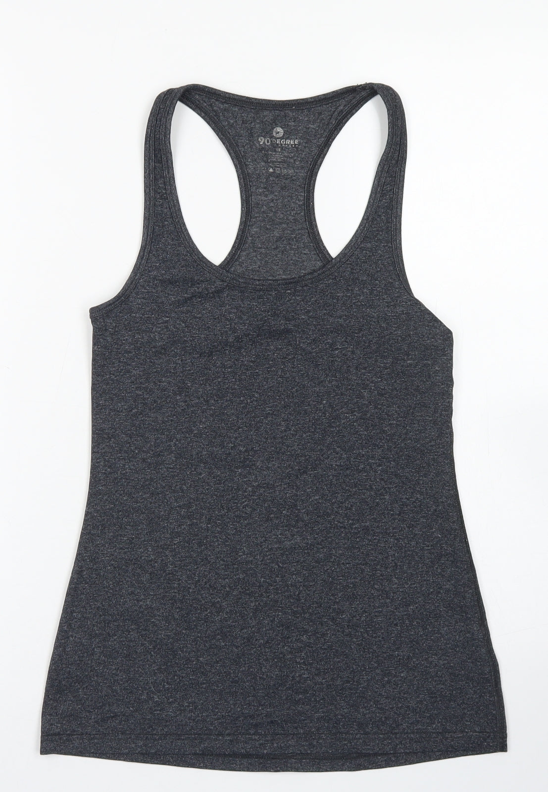 90 Degree Womens Grey  Polyester Basic Tank Size XS Scoop Neck