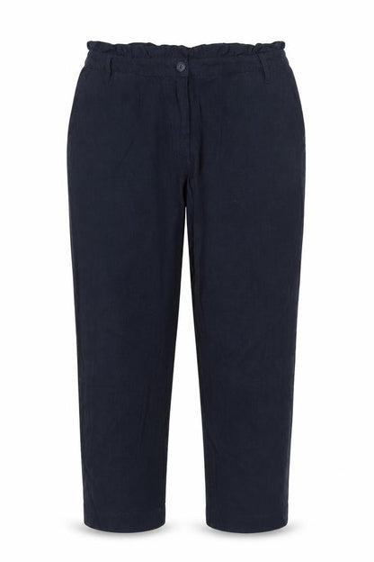 Oasis Womens Blue  Viscose Pedal Pusher Trousers Size 10 L24 in Regular Button