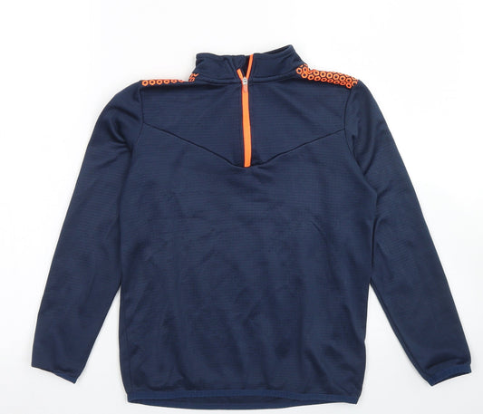 Dunnes Stores Boys Blue  Polyester Pullover Sweatshirt Size 8-9 Years  Zip