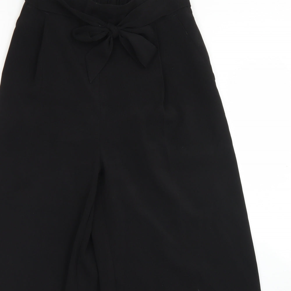 New Look Womens Black  Polyester Dress Pants Trousers Size 8 L23 in Regular Tie