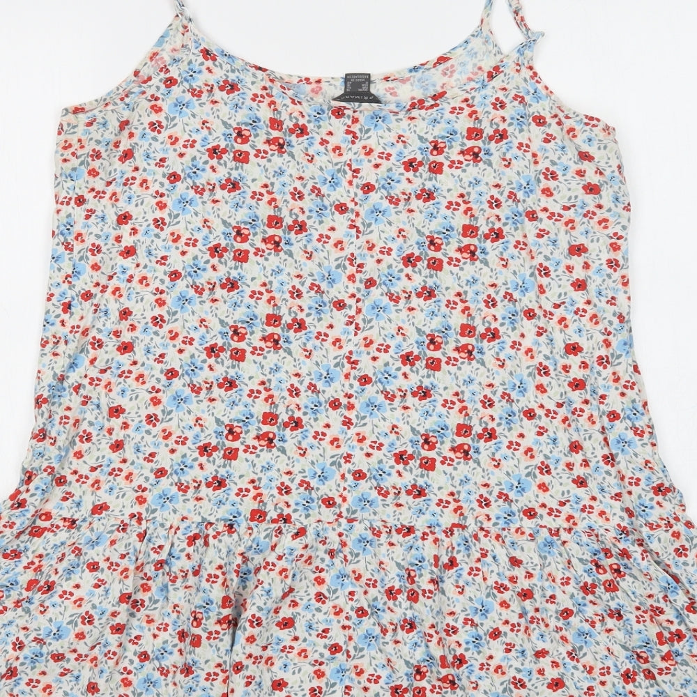 Primark Womens Multicoloured Floral Viscose Slip Dress  Size 14  Round Neck