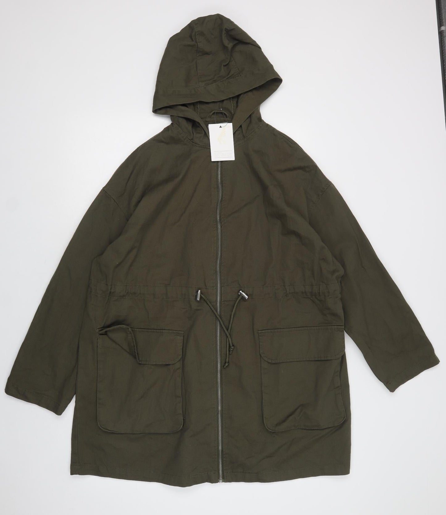 ASOS Womens Green   Parka Jacket Size 12  Zip