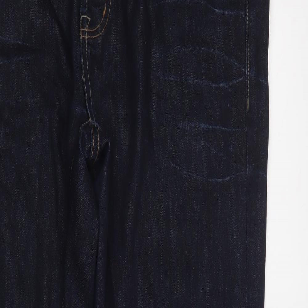 George Mens Blue  Cotton Skinny Jeans Size 36 L29 in Regular Button
