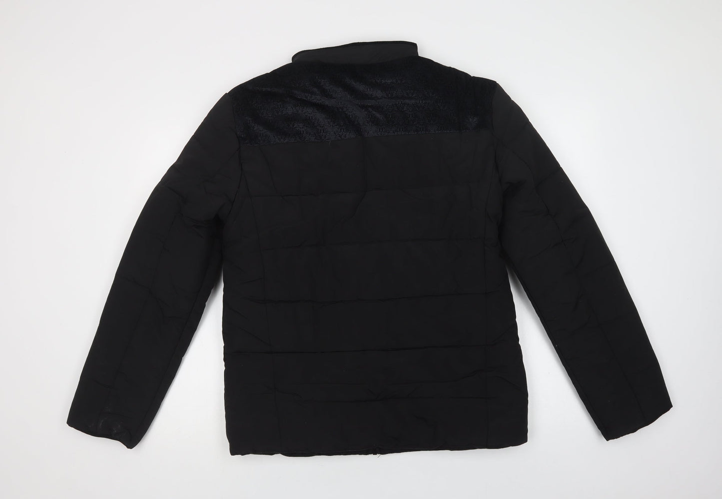 Preworn Womens Black   Puffer Jacket Jacket Size L  Zip - Fluffy Lining