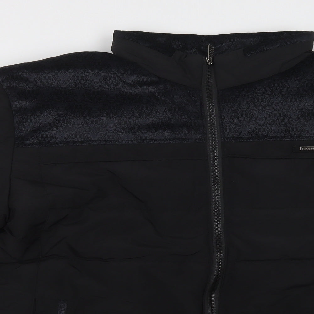 Preworn Womens Black   Puffer Jacket Jacket Size L  Zip - Fluffy Lining