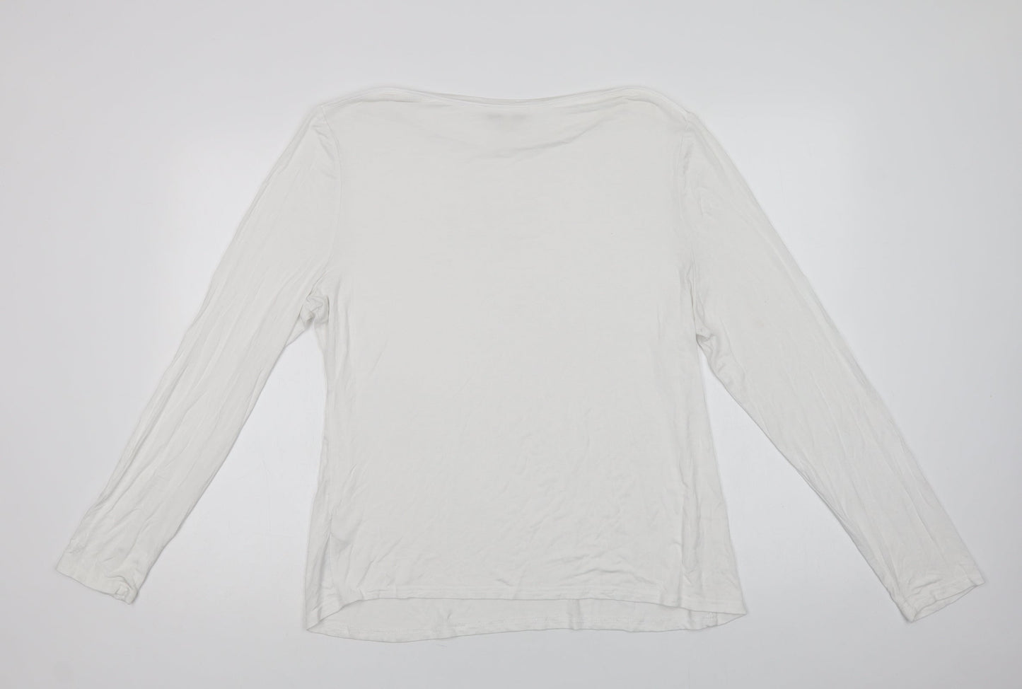 Oasis Womens White  Viscose Camisole Blouse Size XL Boat Neck