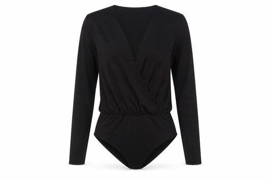 Edge Street Womens Black  Polyester Bodysuit One-Piece Size S  Snap