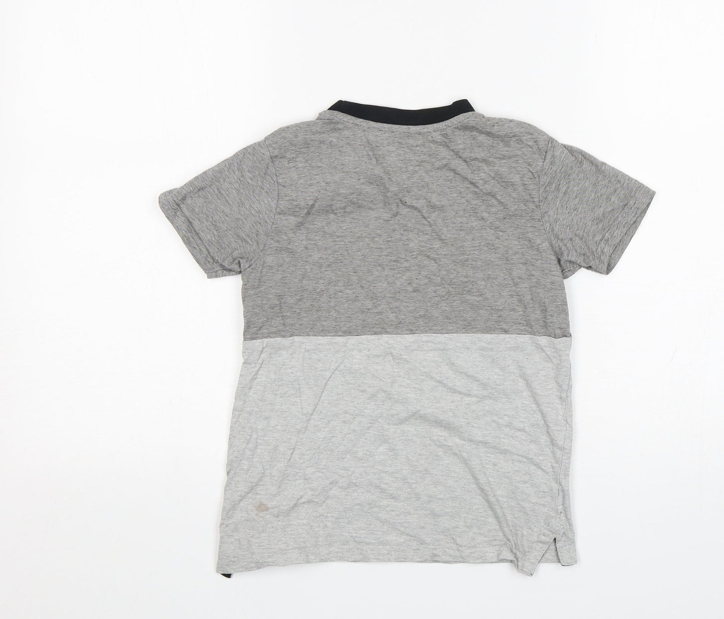 George Boys Grey  Cotton Basic T-Shirt Size 7-8 Years Round Neck
