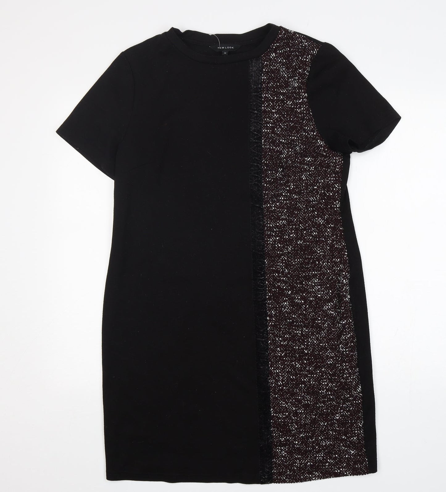 New Look Womens Black  Polyester Jumper Dress  Size 12  Round Neck