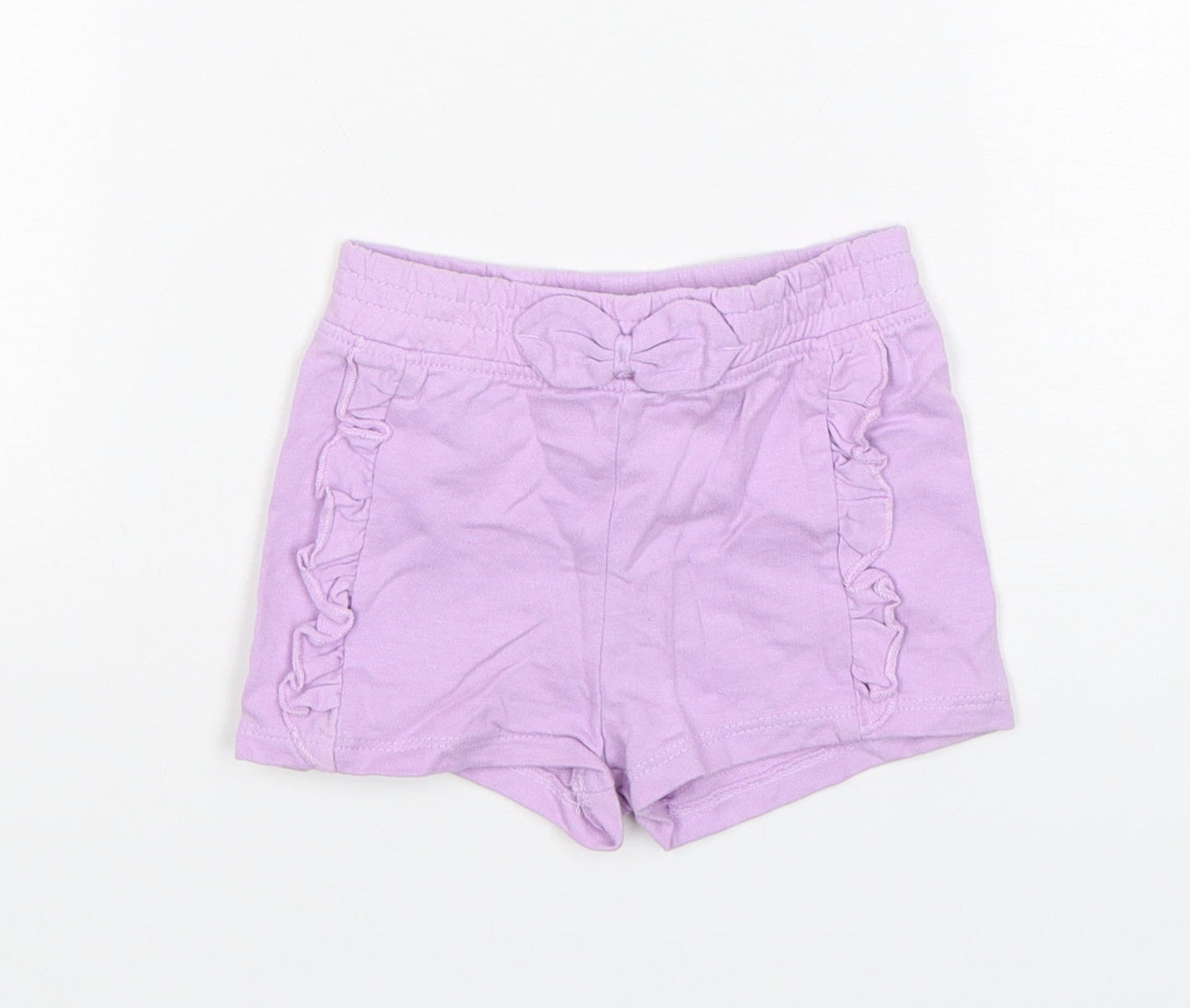 So Cute Girls Purple  Cotton Sweatpants Trousers Size 9-12 Months   - Shorts