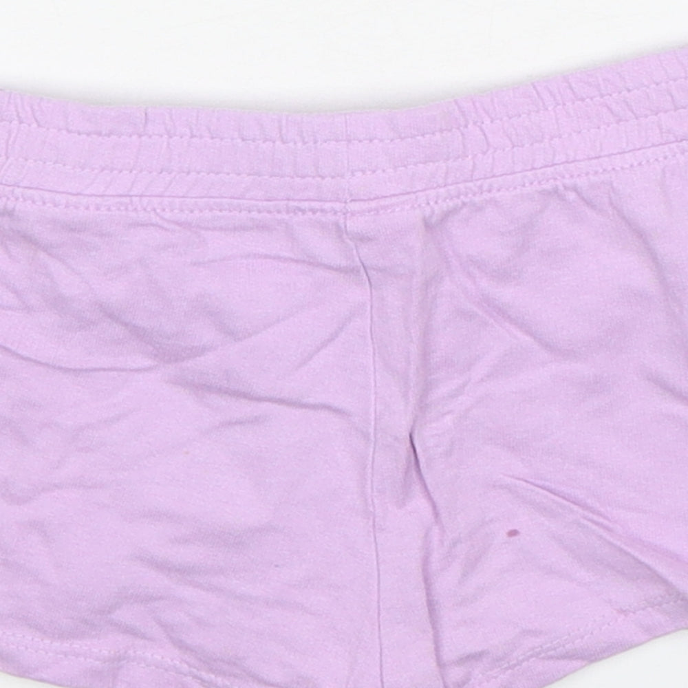 So Cute Girls Purple  Cotton Sweatpants Trousers Size 9-12 Months   - Shorts