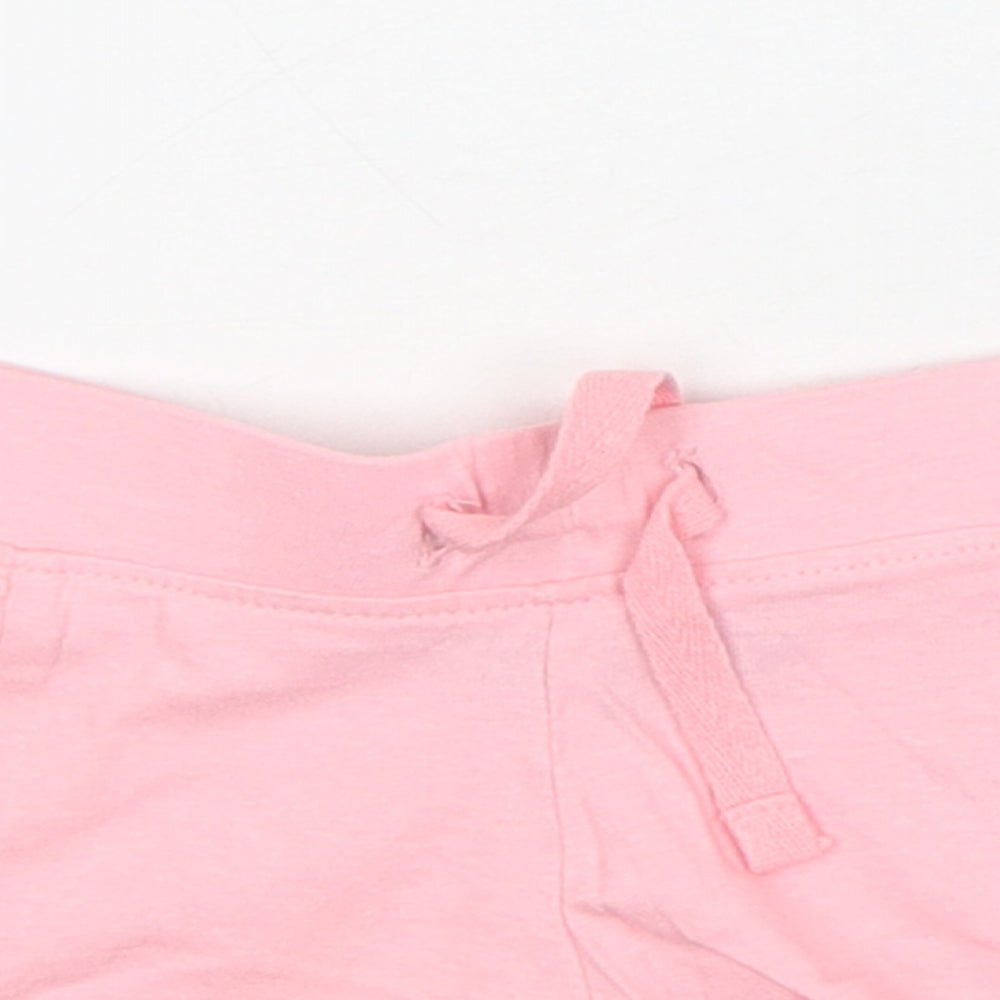 Primark Girls Pink  Cotton Sweatpants Trousers Size 9-12 Months   - Shorts