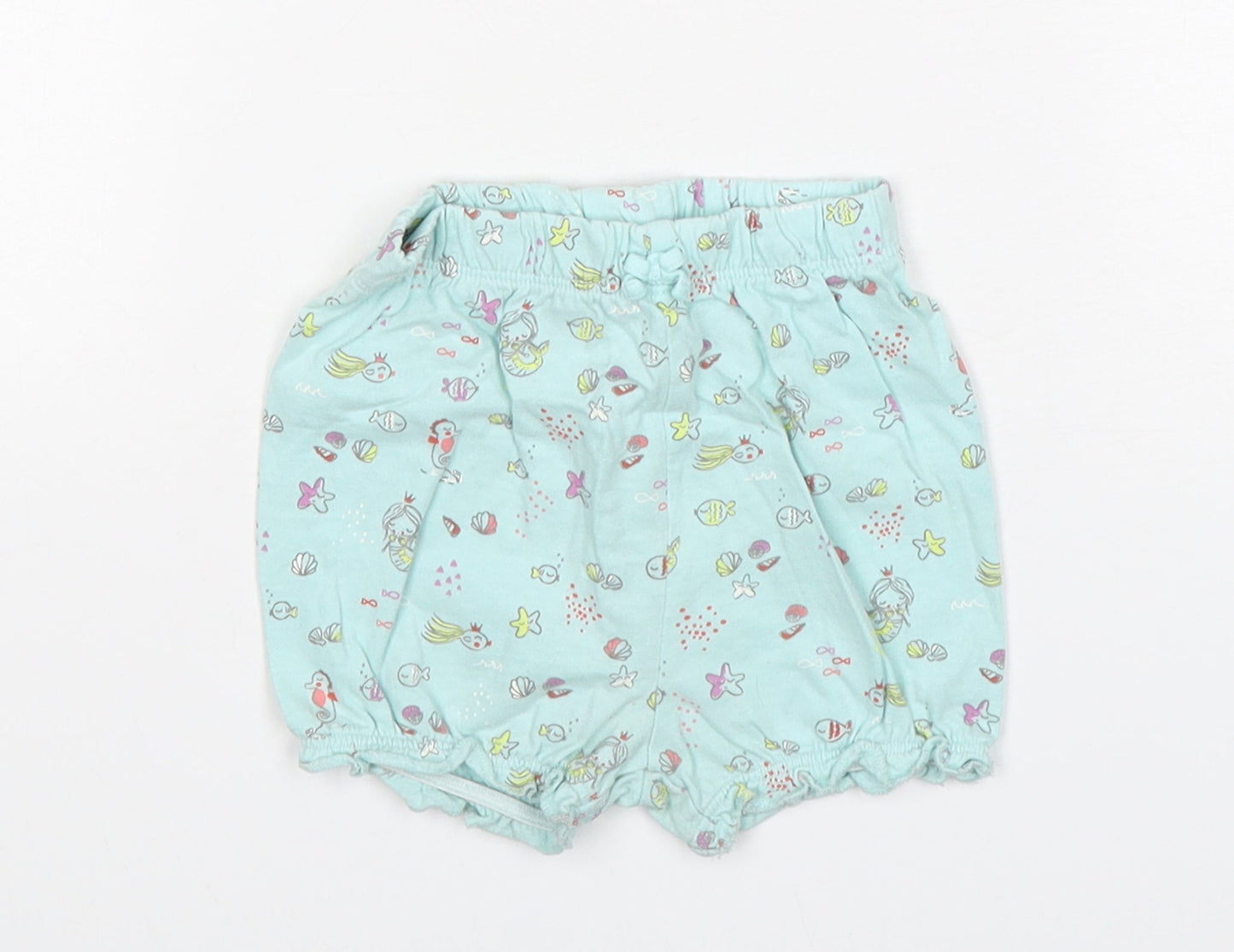 George Girls Green  Cotton Sweatpants Trousers Size 9-12 Months   - Shorts