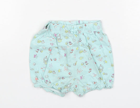 George Girls Green  Cotton Sweatpants Trousers Size 9-12 Months   - Shorts