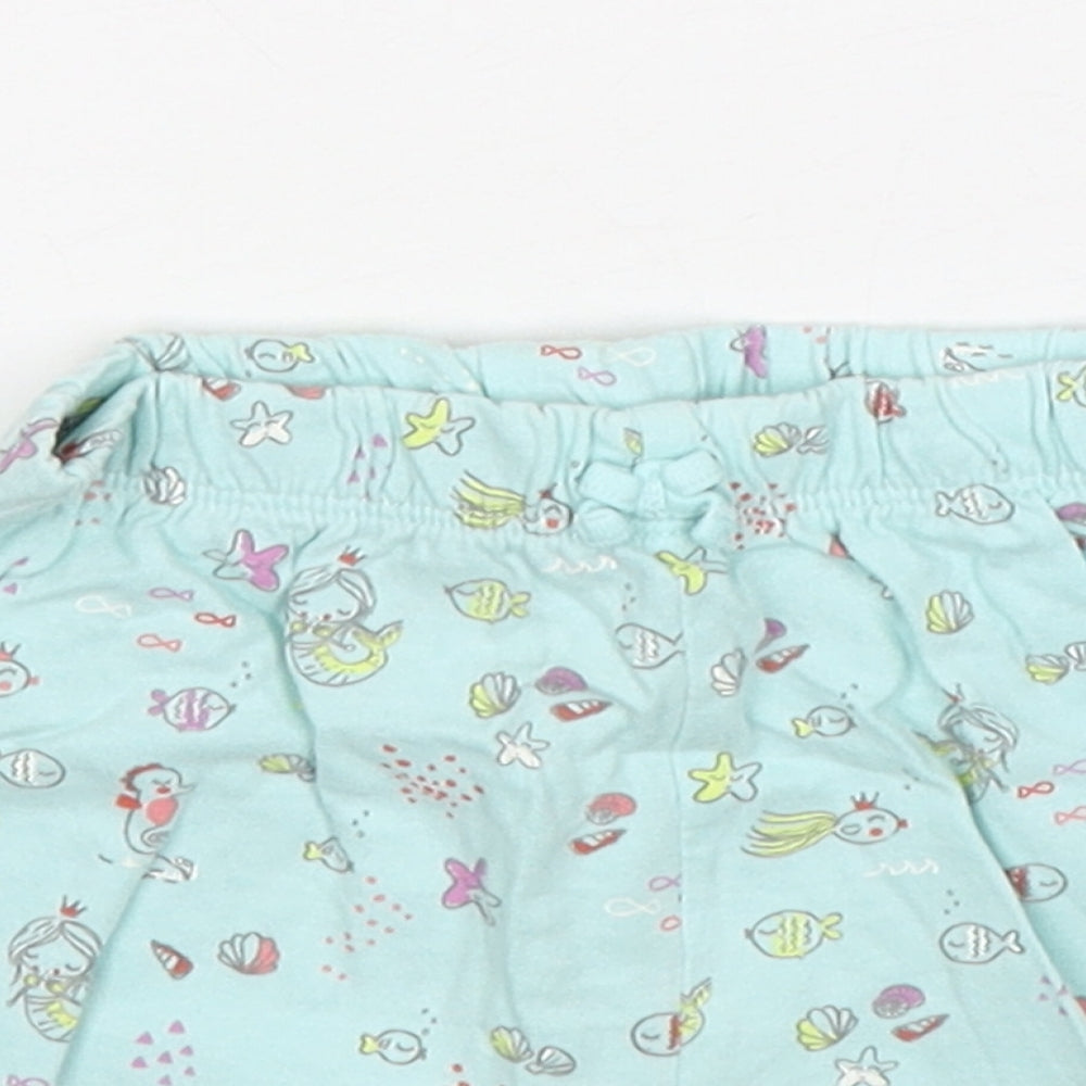 George Girls Green  Cotton Sweatpants Trousers Size 9-12 Months   - Shorts
