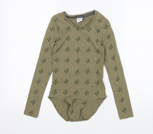 Holyfield Girls Green  Cotton Bodysuit One-Piece Size XS