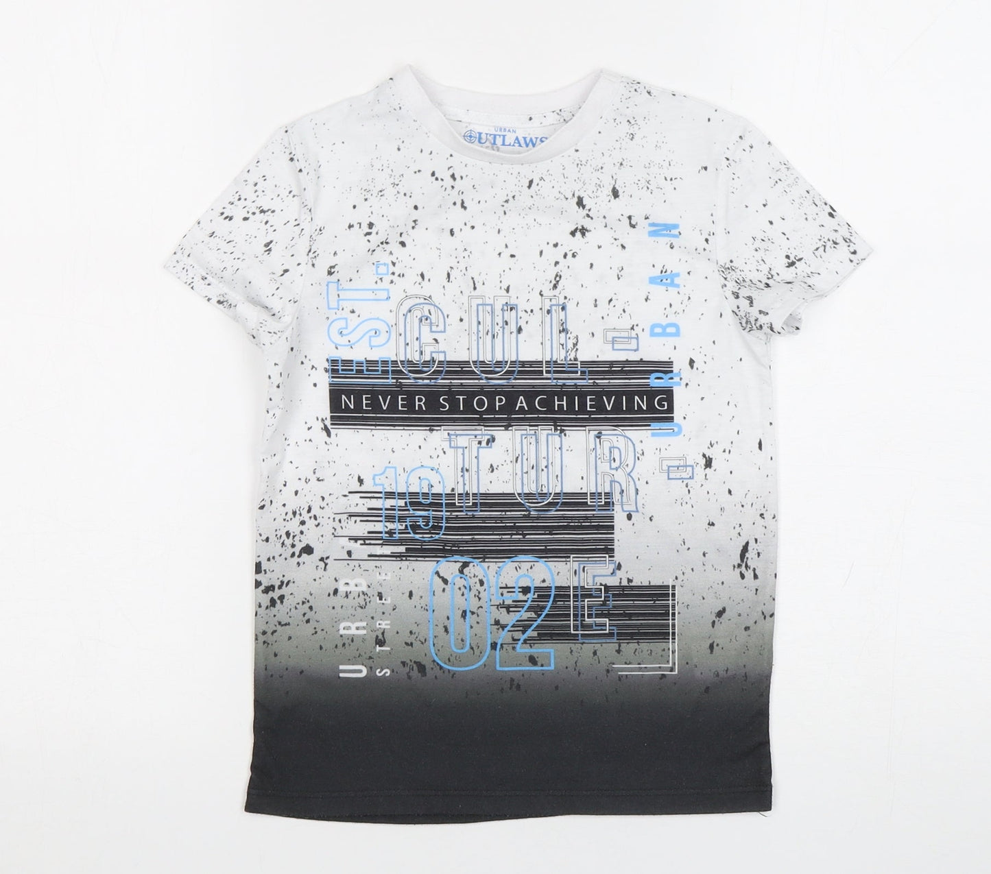 Urban outlaws Boys Multicoloured Polka Dot Polyester Basic T-Shirt Size 6-7 Years Round Neck