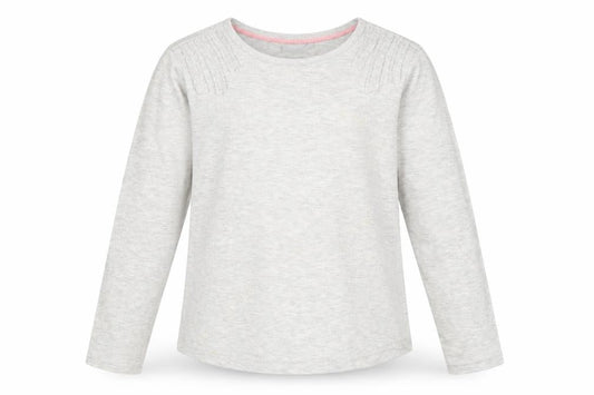 Matalan Girls Grey  Cotton Basic T-Shirt Size 10-11 Years Round Neck