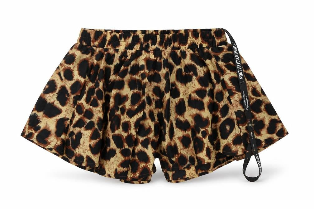 PRETTYLITTLETHING Womens Multicoloured Animal Print Polyester A-Line Skort Size 4  Regular