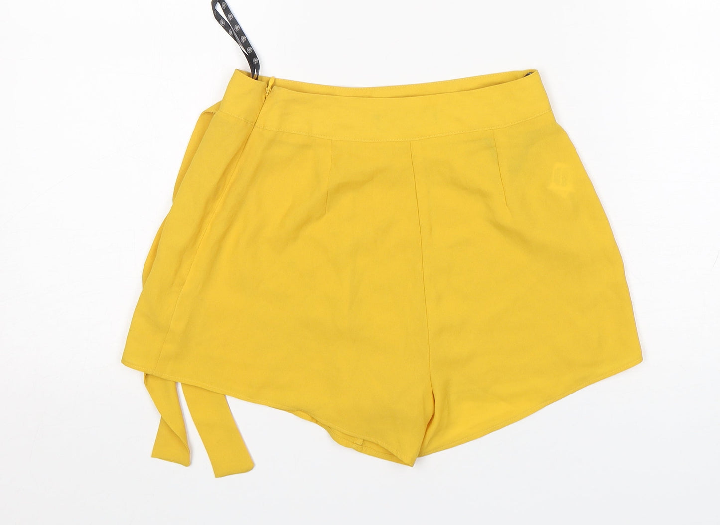 Missguided  Womens Yellow  Polyester Mini Skort Size 4