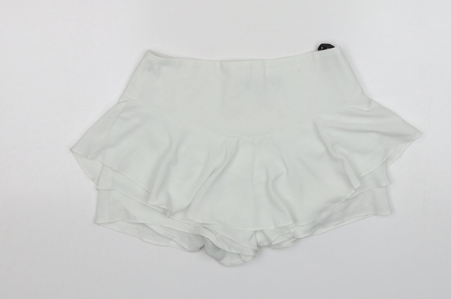 Missguided Womens White  Polyester Mini Skort Size 4  Regular