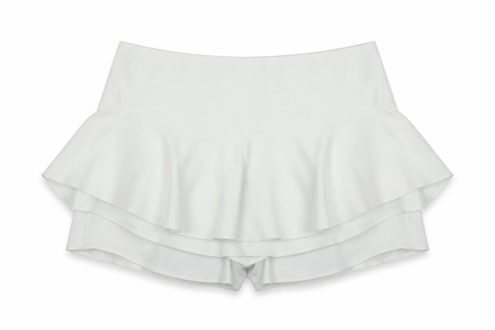 Missguided Womens White  Polyester Mini Skort Size 4  Regular