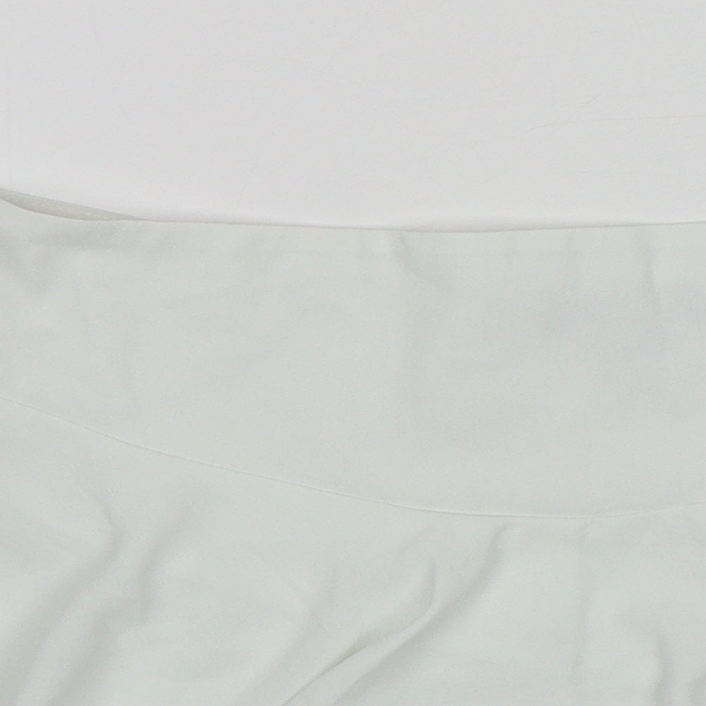 Missguided Womens White  Polyester Mini Skort Size 4  Regular