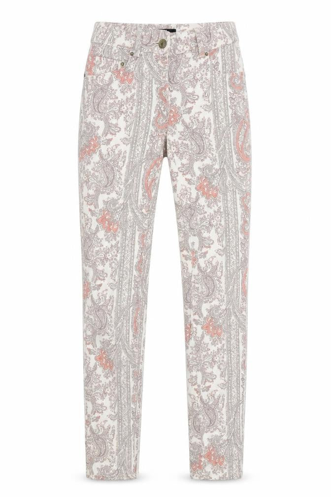 H&M Womens Multicoloured Paisley Cotton Skinny Jeans Size 4 L30 in Regular