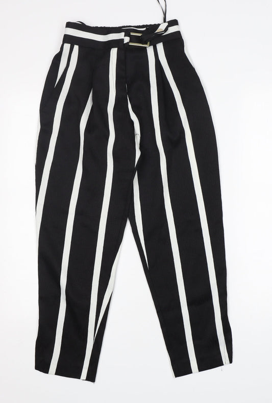 River Island  Womens Multicoloured Striped Polyester Bloomer Trousers Size 4 L26 in Regular