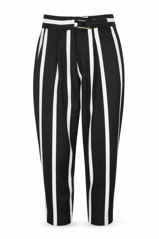 River Island  Womens Multicoloured Striped Polyester Bloomer Trousers Size 4 L26 in Regular