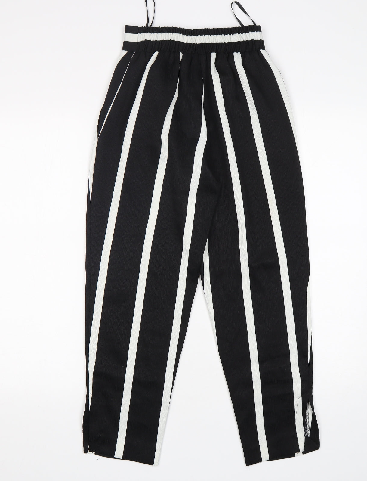River Island  Womens Multicoloured Striped Polyester Bloomer Trousers Size 4 L26 in Regular