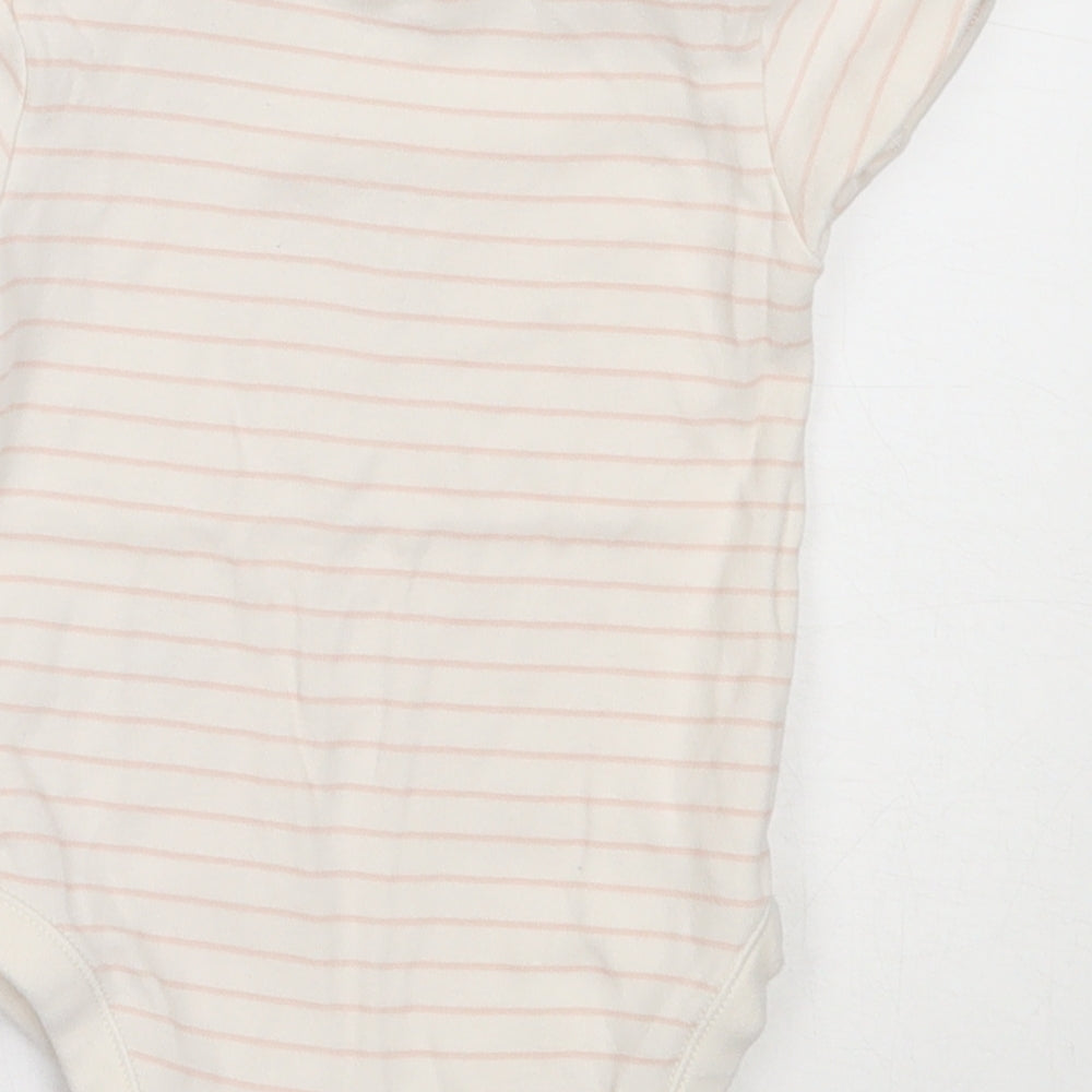George Girls Ivory Striped Cotton Babygrow One-Piece Size 12-18 Months   - lion king