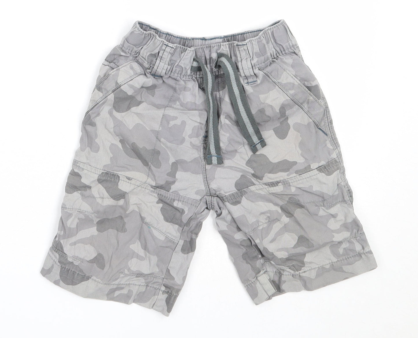 NEXT Boys Grey Camouflage Cotton Bermuda Shorts Size 4 Years  Regular
