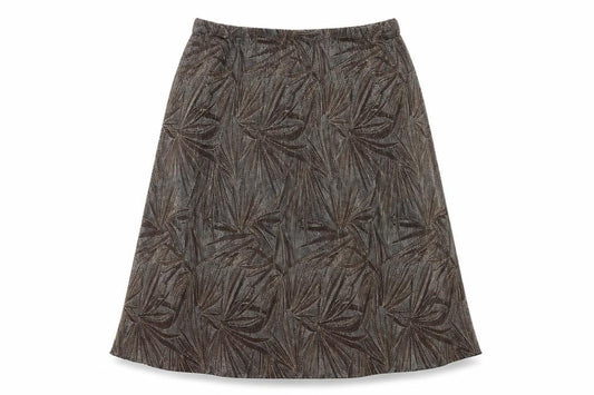 Dunnes Womens Brown  Polyester Flare Skirt Size 16