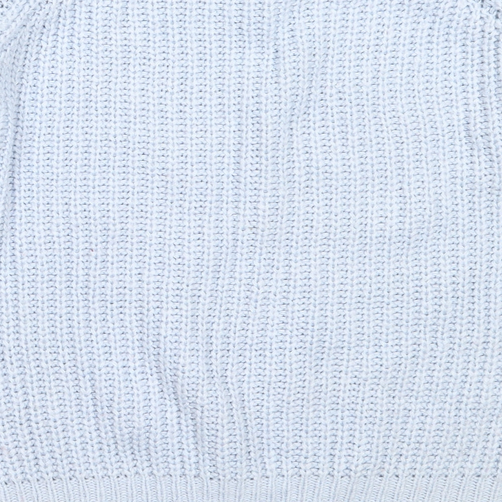 Atmosphere Womens Blue Round Neck  Acrylic Pullover Jumper Size 8