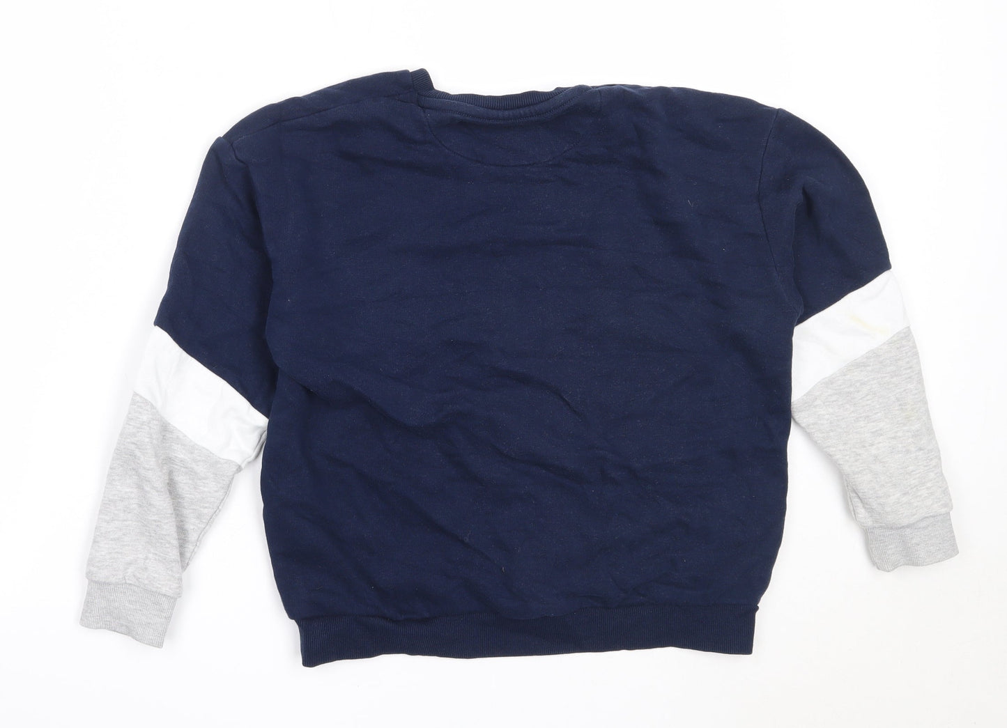 Marks and Spencer Boys Blue  Cotton Pullover Sweatshirt Size 9-10 Years