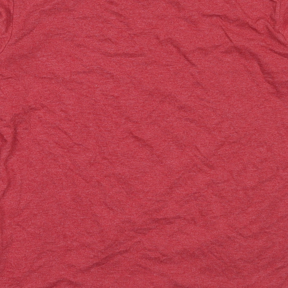 JACK & JONES Boys Red  Cotton Basic T-Shirt Size 12 Years Round Neck