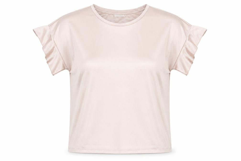 VILA Womens Pink  Polyester Basic Blouse Size S Round Neck
